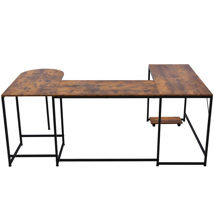 U-shaped Computer Desk  (Brown)