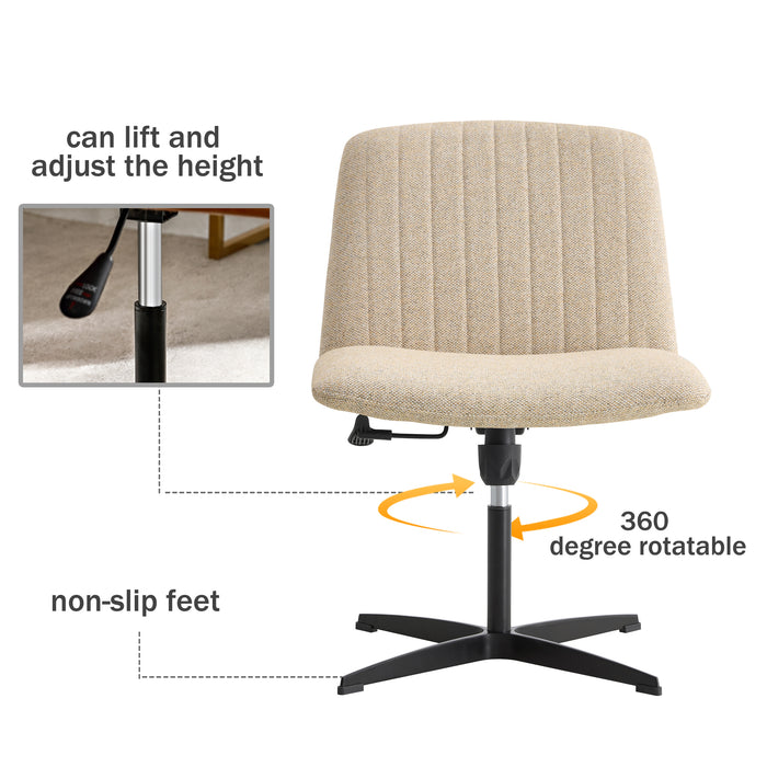 Office Chair Adjustable 360 ° Swivel - No Wheels