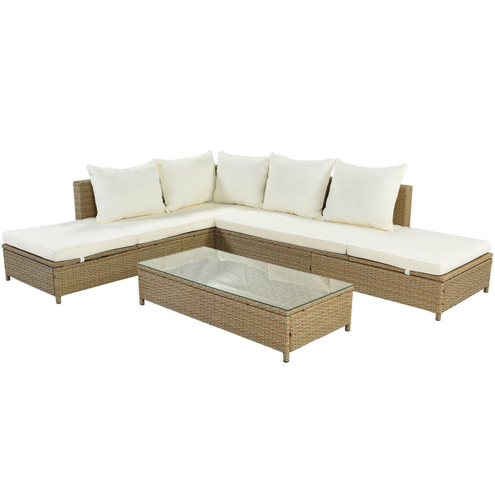 3-Piece Rattan Sofa Set