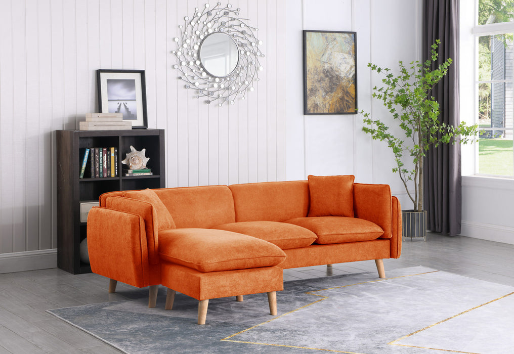 Brayden Sectional Sofa Chaise - Orange