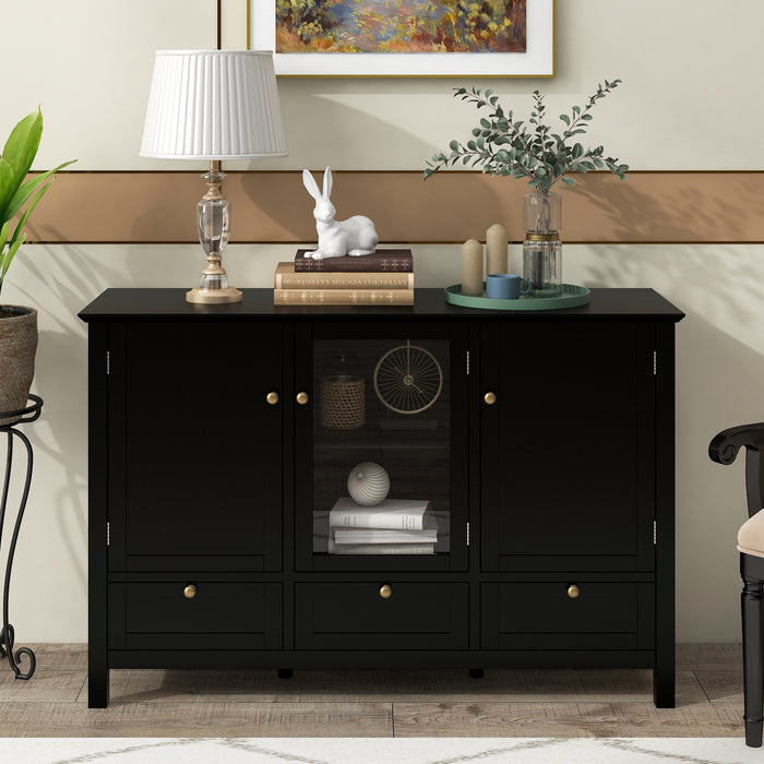 Modern Console Table for Living Room Dining Room - Black