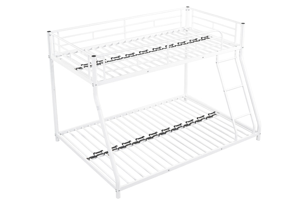 Twin over Full Metal Bunk Bed - White