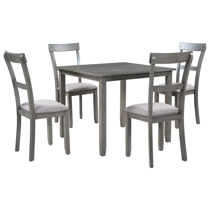 5 Piece Dining Table Set - Grey