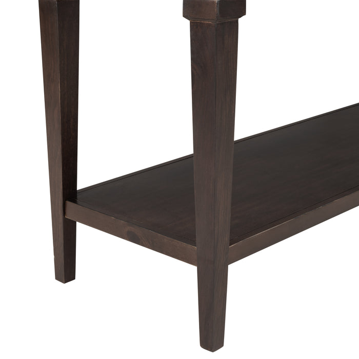 Classic Retro Style Console Table - Espresso