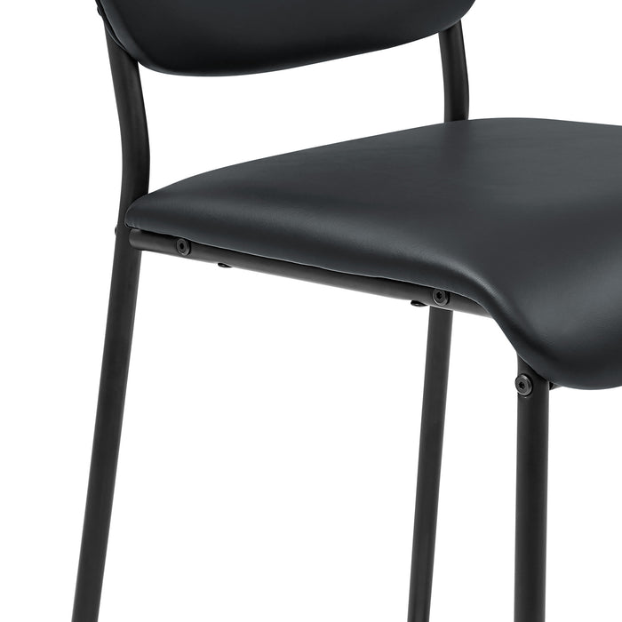 Pu Faux Leather Bar Stools (Set of 2)