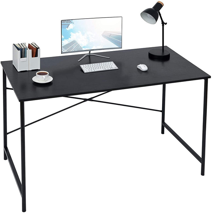 Metal Frame Home Office Writing Desk - Full Black