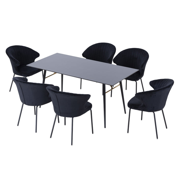 Dining Table Black top 1800mm