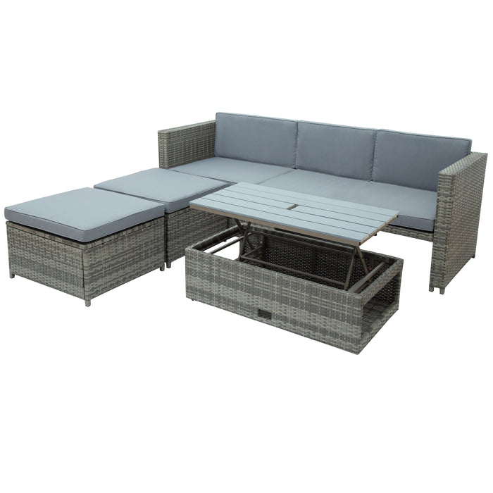 4-piece Outdoor Patio Set - Gray