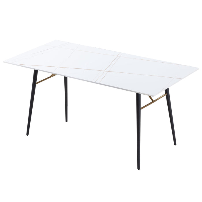 SINTERED STONE Dining Table Porcelain Kitchen Table -White