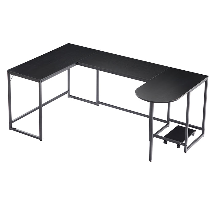 U-shaped Computer Desk - Black