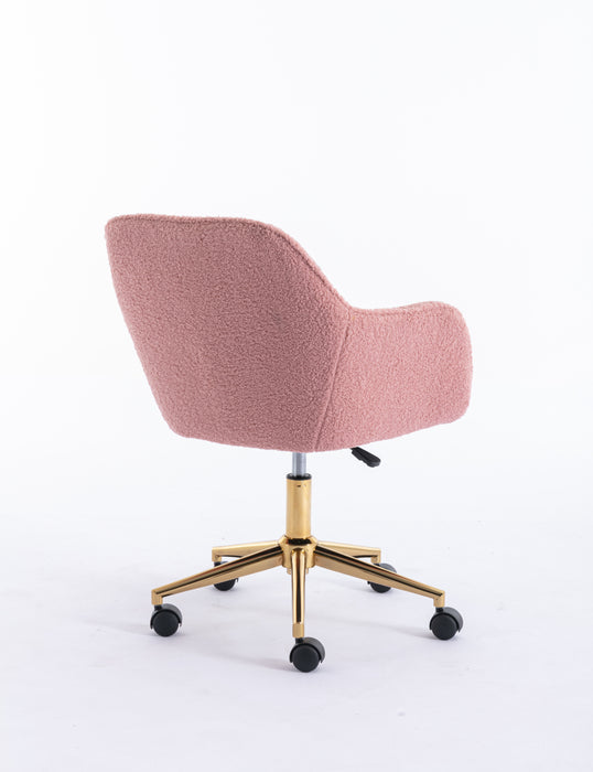 Modern Teddy Fabric Home Office Chair - Pink