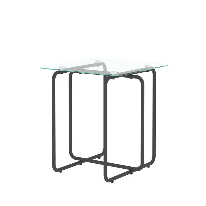 Modern Tempered Glass Coffee Table End Table Side Table for Living Room,bedroom, Transparent