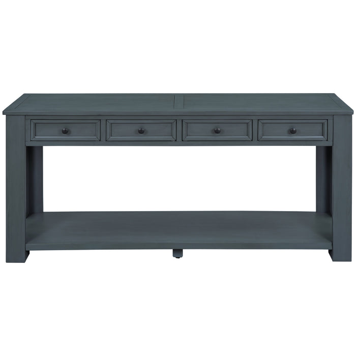 Console Table/Sofa Table with Storage Drawers - Navy