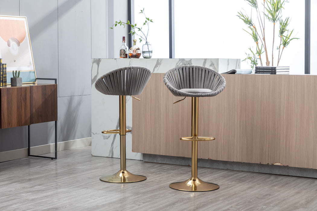 Velvet Bar Stools (Set of 2)