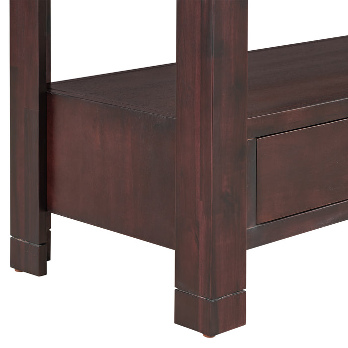 Modern Console Table for Living Room - Espresso