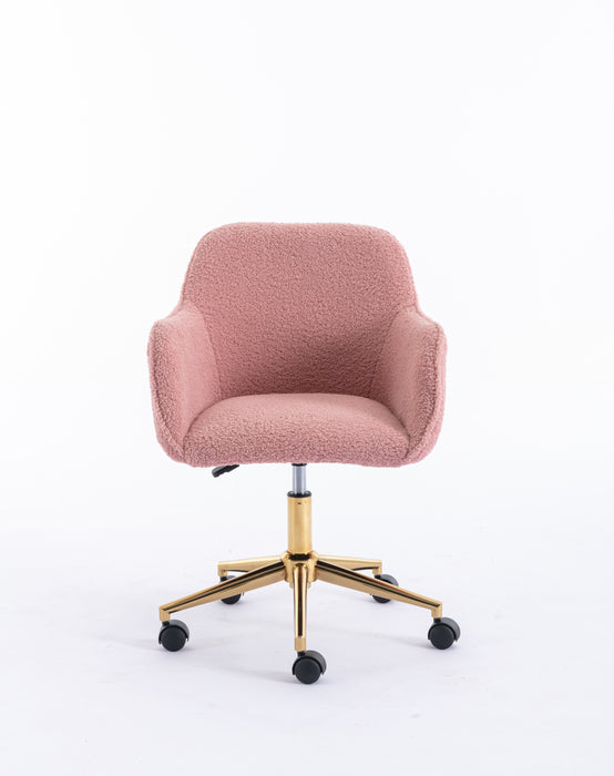 Modern Teddy Fabric Home Office Chair - Pink