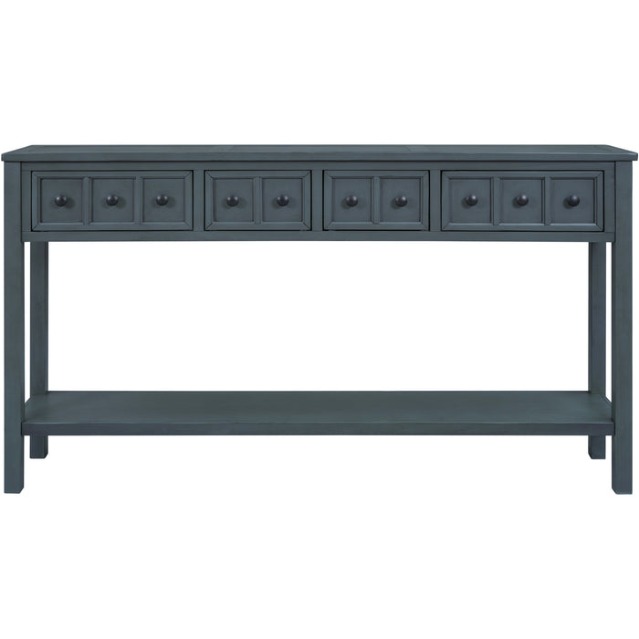 Rustic Entryway Console Table- Navy