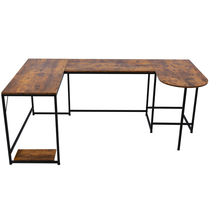 U-shaped Computer Desk  (Brown)