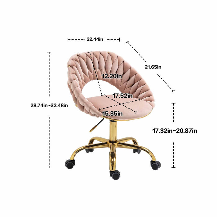 Adjustable Swivel Chair - Pink