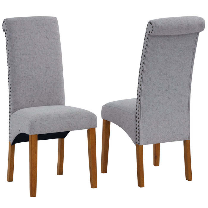 Uphostered  Dining Chairs w/Wood Legs (Set of 2)