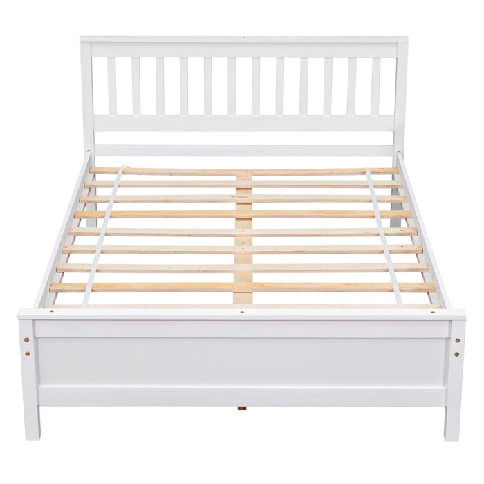 Full Bed frame with a Nightstand , White