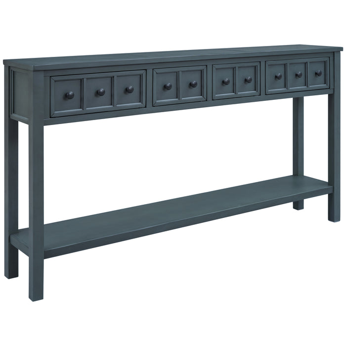 Rustic Entryway Console Table- Navy