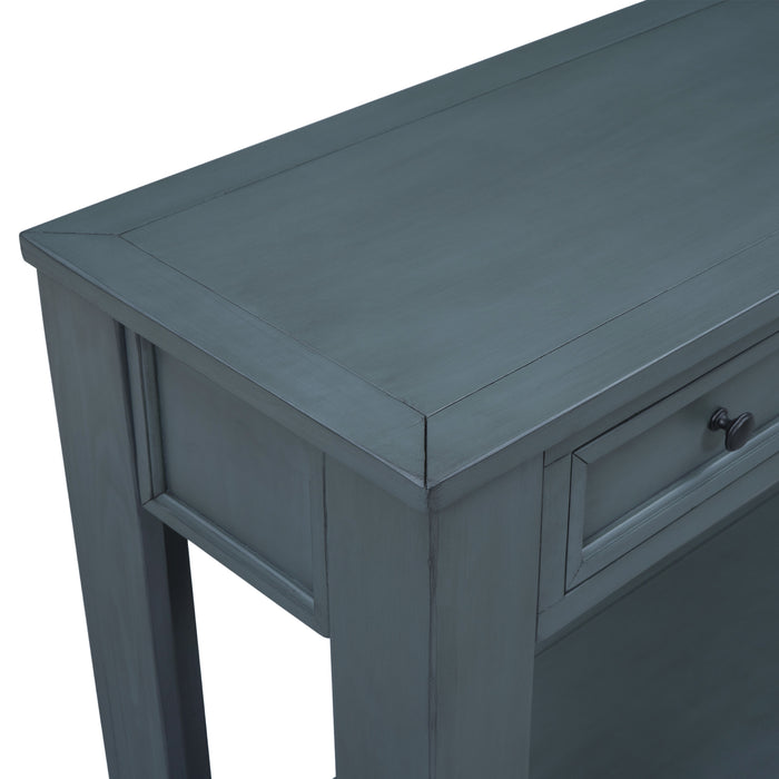 Console Table/Sofa Table with Storage Drawers - Navy