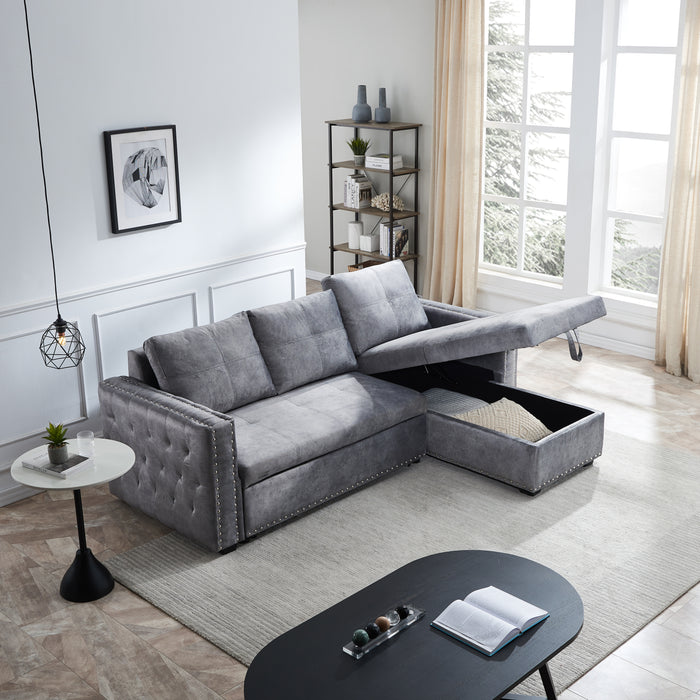 Bella Sectional sofa with pulled out bed