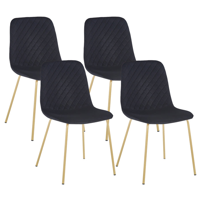 Dining chair  set of 4 PCS（BLACK）