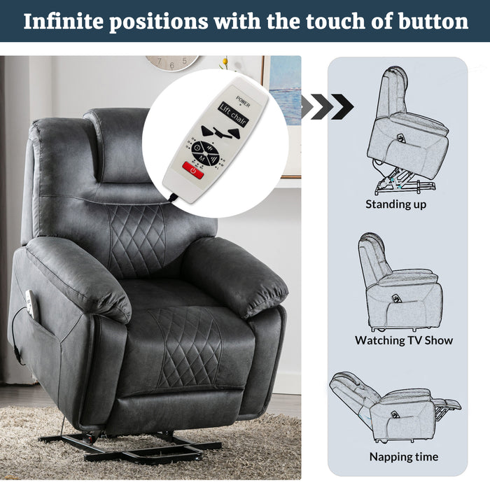 Orisfur. Power Lift Chair with Adjustable Massage Function, Recliner Chair with Heating System for Living Room