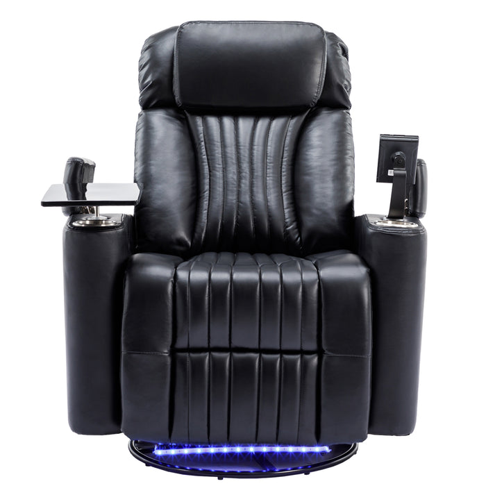 270° Power Swivel Rocker Recliner,Black