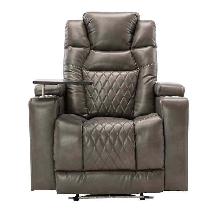 Power Motion Recliner with USB Charging Port and Hidden Arm Storage