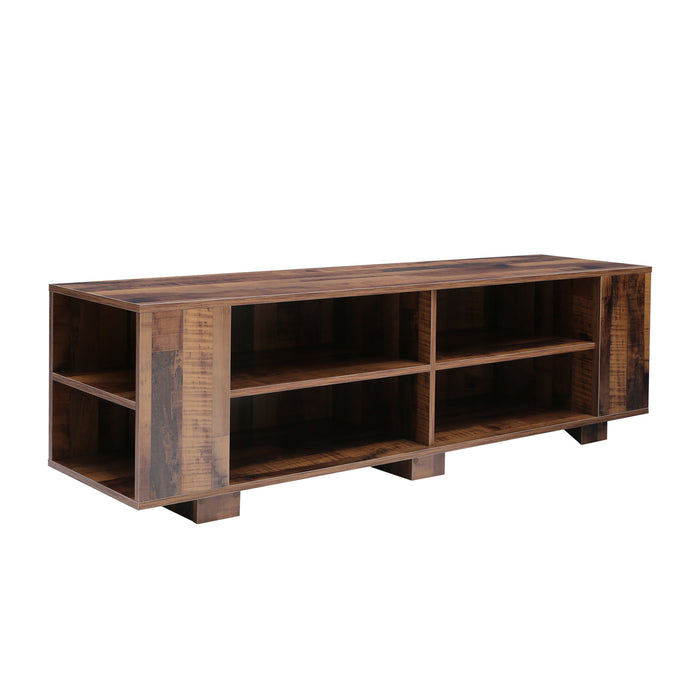 Mid-Century Modern Entertainment Center, Tvstand Upto 65' - Brown