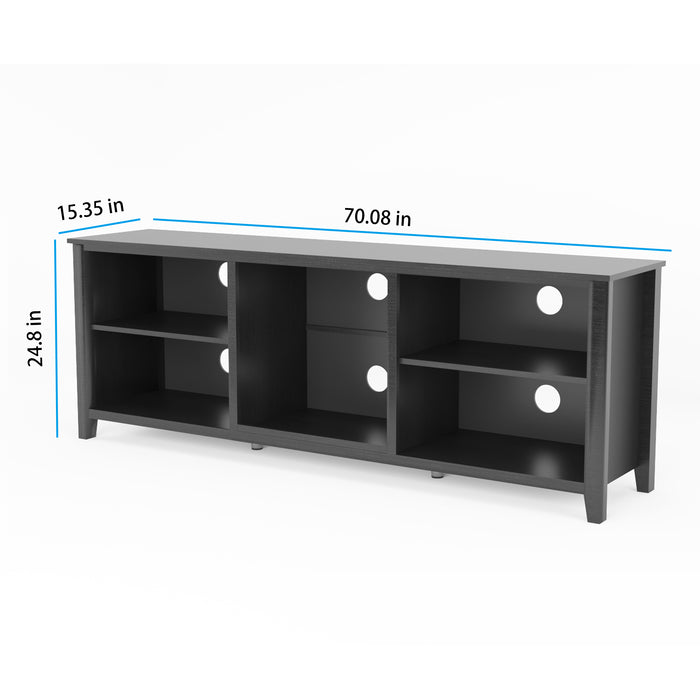 TV Stand Storage Media Console Entertainment Center - Tradition Black