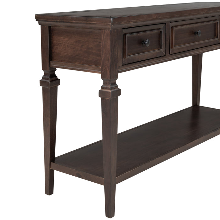 Classic Retro Style Console Table - Espresso