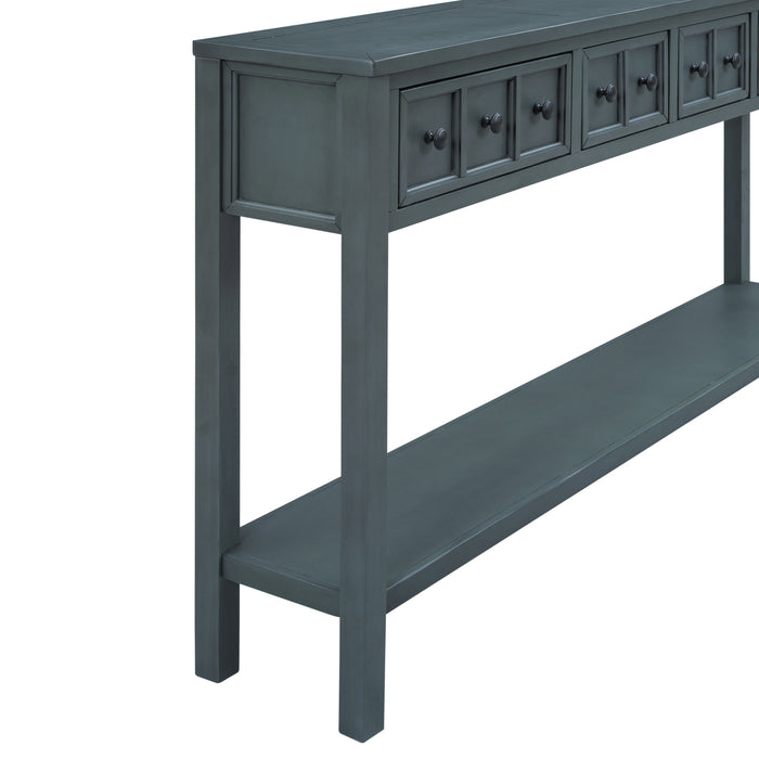 Rustic Entryway Console Table- Navy