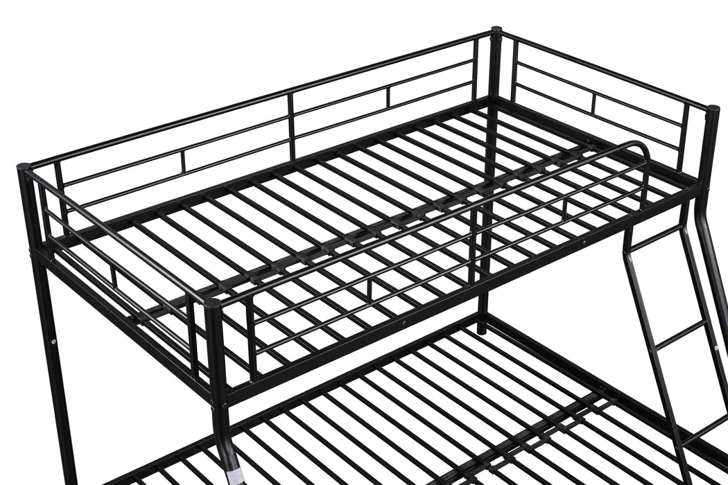 Twin over Full Metal Bunk Bed - Black