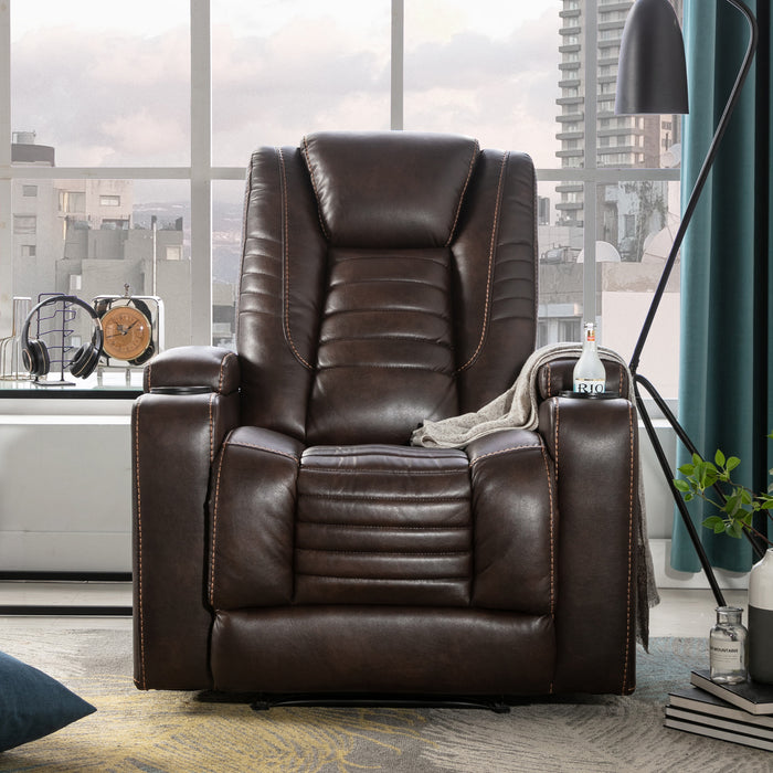 Orisfur. Power Motion Recliner w/Adjustable Headrest