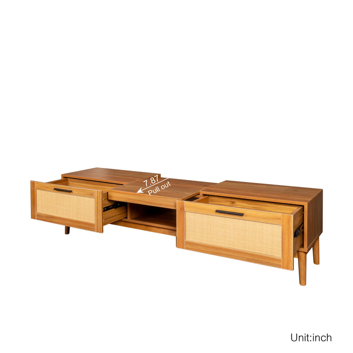 TV Stand for 80 Inch TV, wood