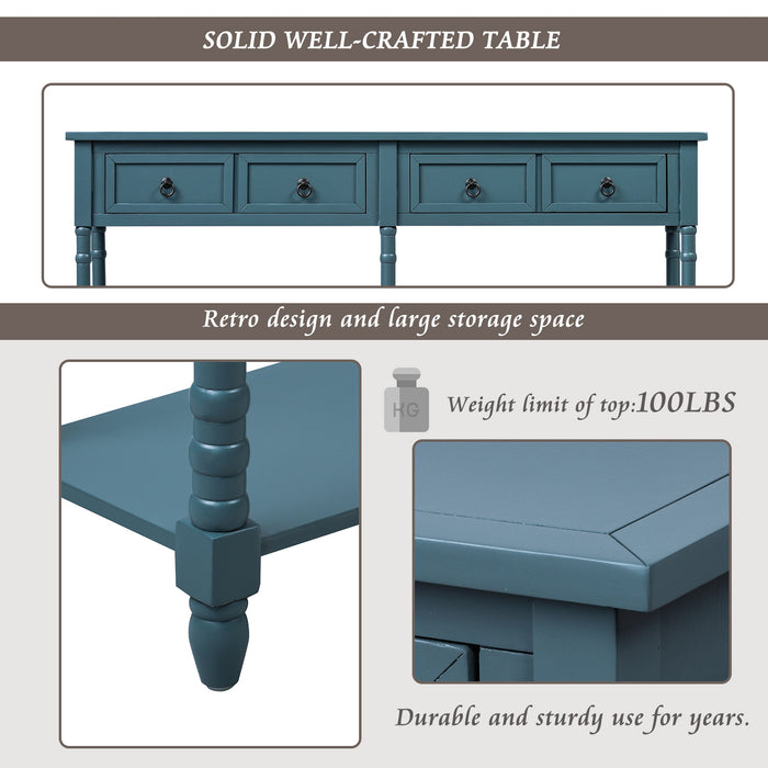 Console Table - Antique Navy