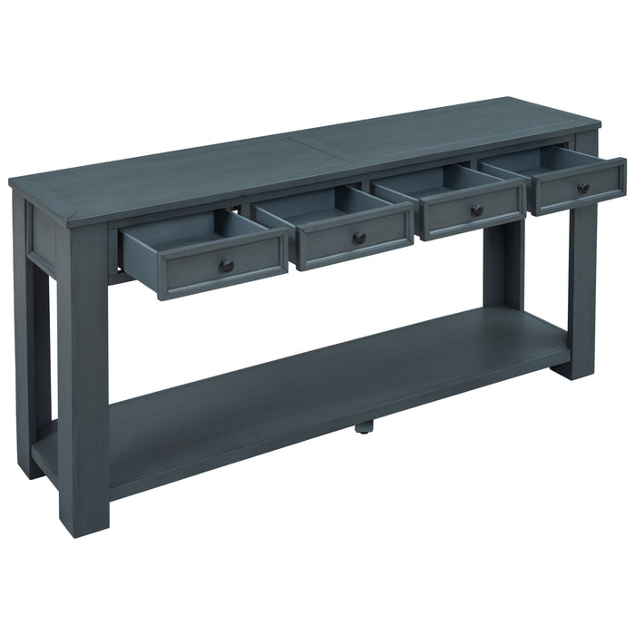 Console Table/Sofa Table with Storage Drawers - Navy