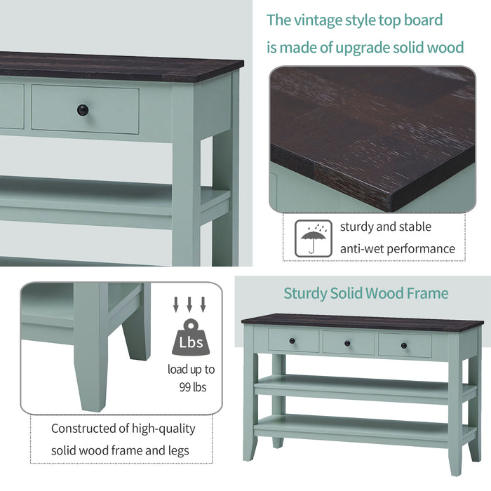 Modern Console Table for Living Room - Green