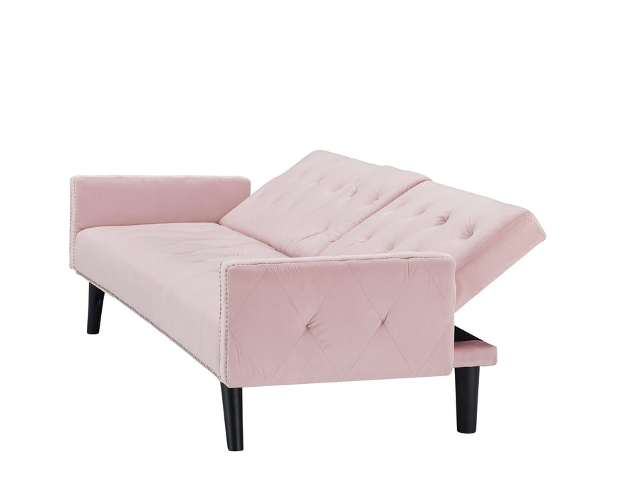 Pink Velvet Sofa Bed