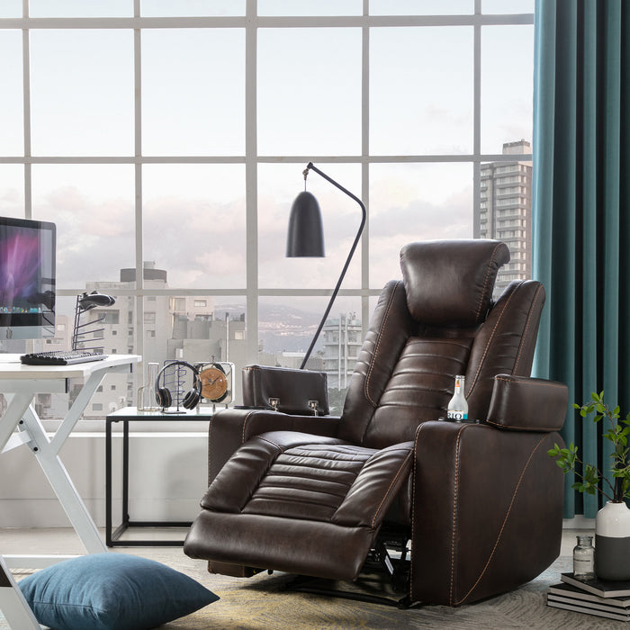 Orisfur. Power Motion Recliner w/Adjustable Headrest