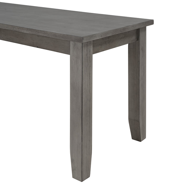 6-piece Farmhouse Rustic Dining Table set - Antique Gray wash