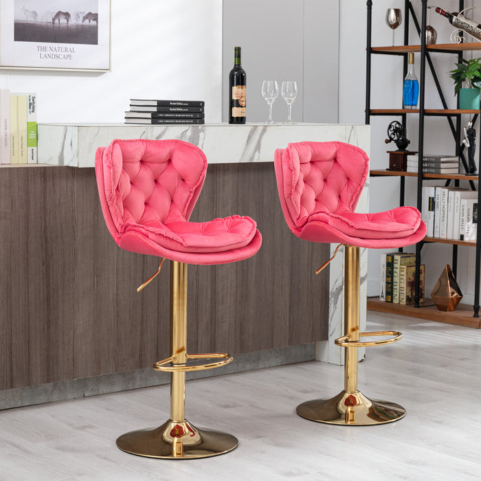 Bar Stools, Set of 2 - pink