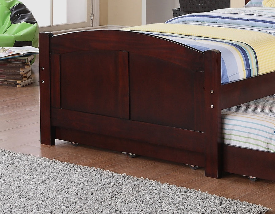 Twin Size Bed w/ Trundle Slats Dark Cherry Pine Plywood