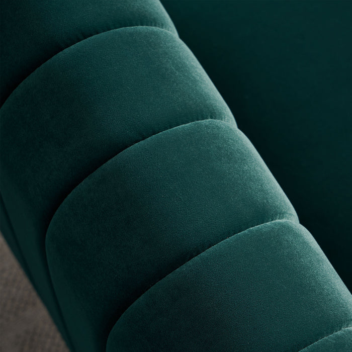 Modern velvet sofa - Green