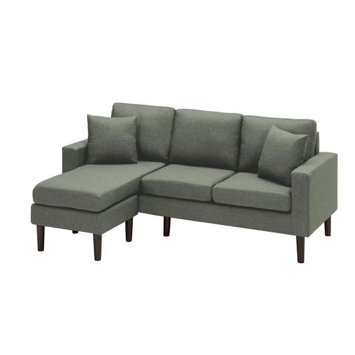 SECTIONAL SOFA LEFT HAND FACING WITH 2 PILLOWS - DARK GREY