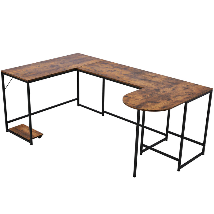 U-shaped Computer Desk  (Brown)